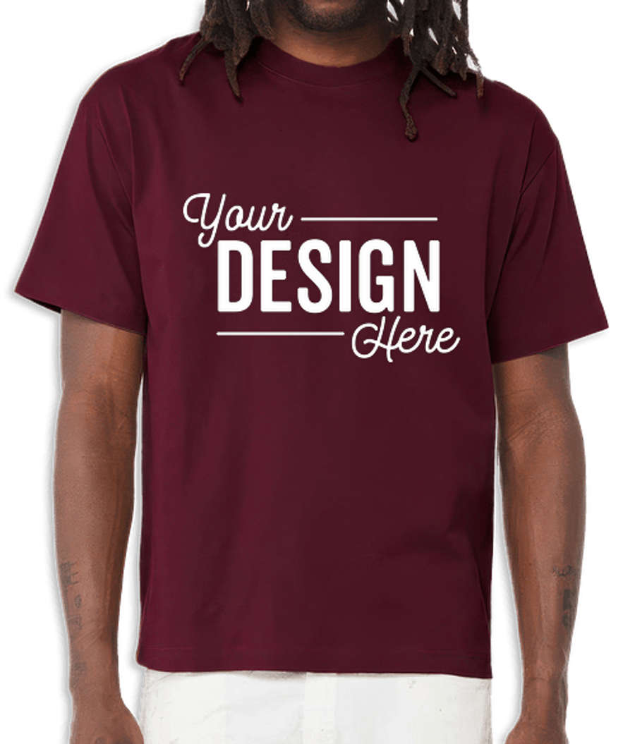 Bella + Canvas Drop Shoulder Heavyweight T-shirt in Maroon