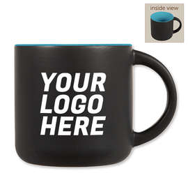 14 oz. Ceramic Two-Tone Black Minolo Mug