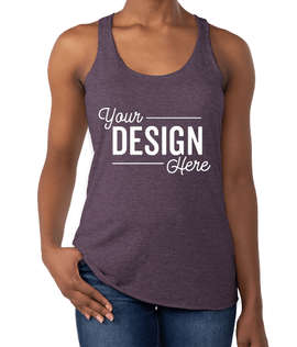 Next Level Women's Tri-Blend Racerback Tank - Color: Vintage Purple