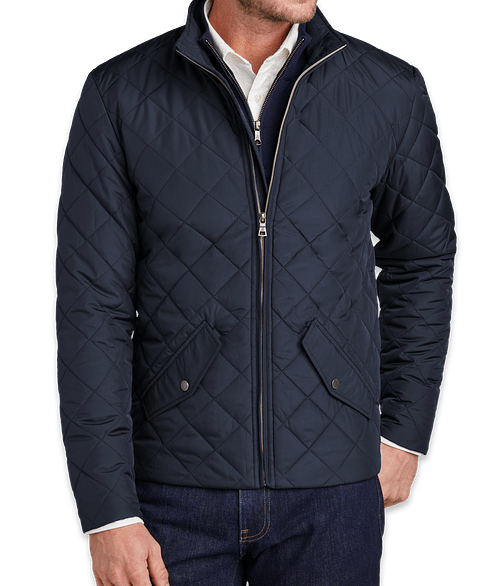Brooks Brothers Quilted Soft Shell Jacket in Night Navy