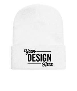 Yupoong Solid Cuff Beanie - Color: White