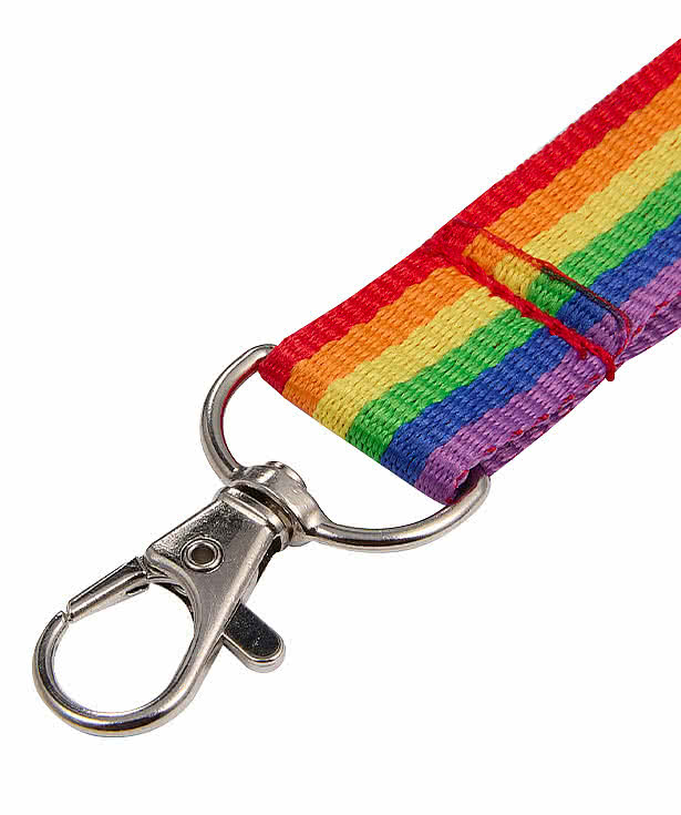 Rainbow Recycled Wrist Lanyard