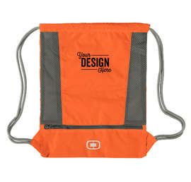 OGIO Pulse Drawstring Bag - Color: Hot Orange / Grey