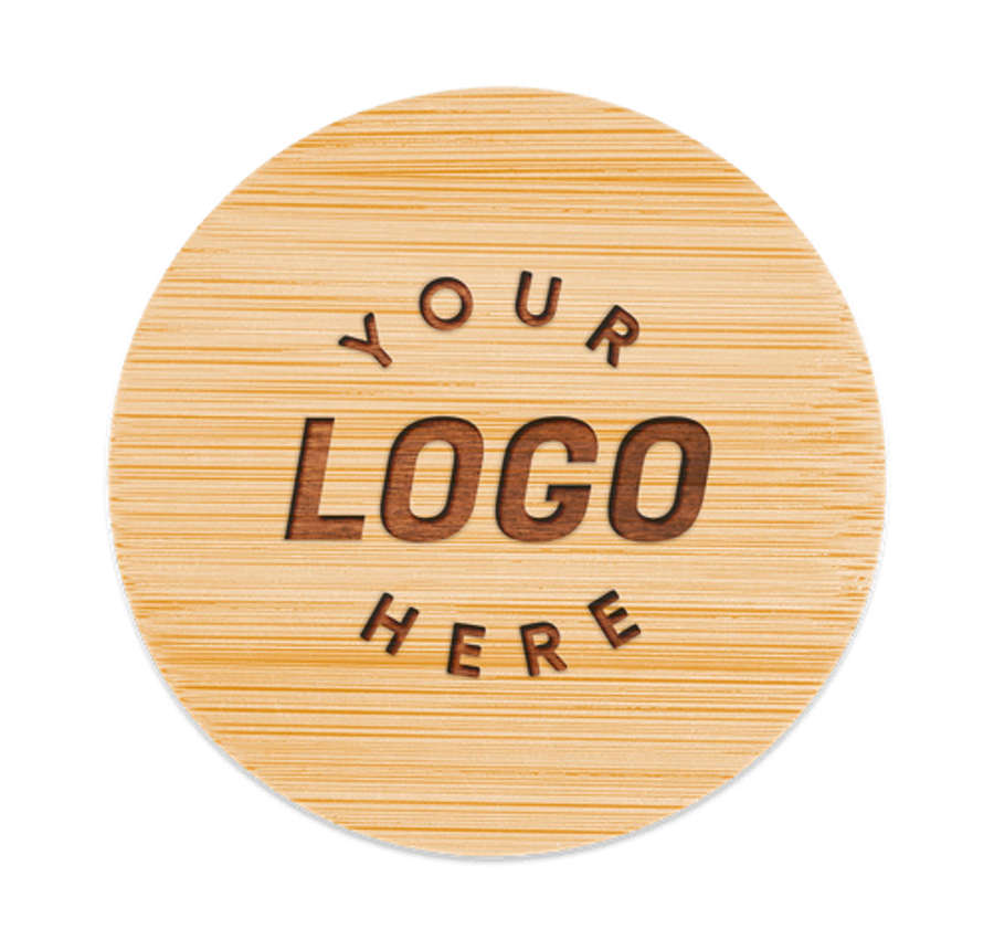 Laser Engraved Bamboo Salt Cellar Container in FSC BAMBOO