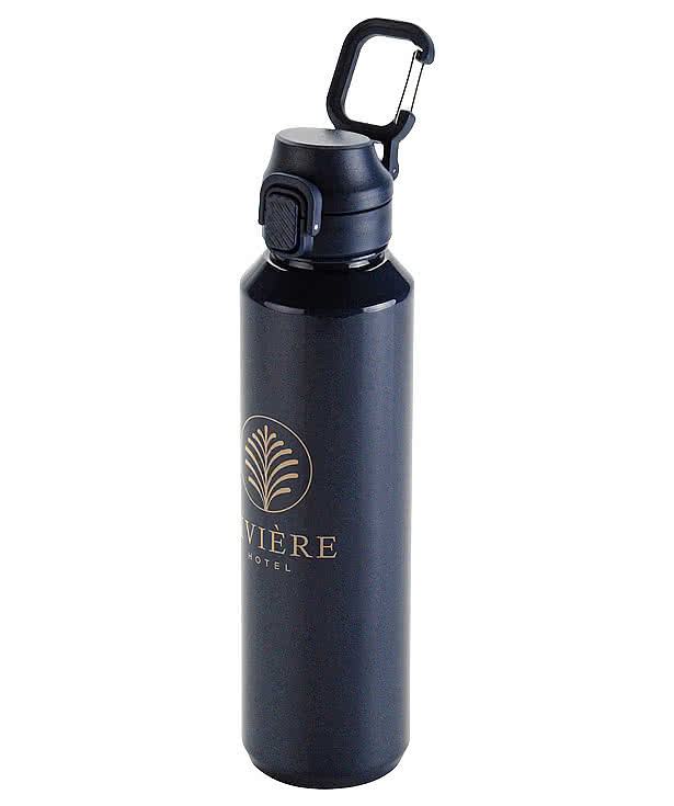 27 oz. Switchback Recycled Water Bottle with Flip-Top Lid & Carabiner