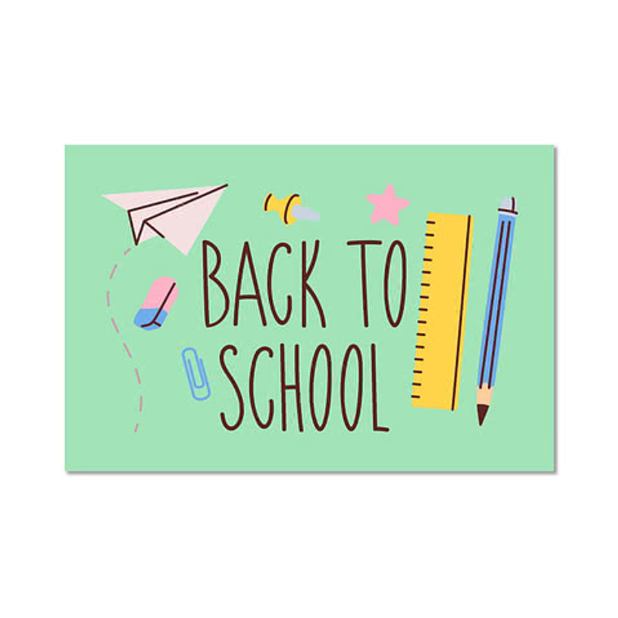 Full Color 3 in. x 2 in. Vinyl Rectangle Sticker in White