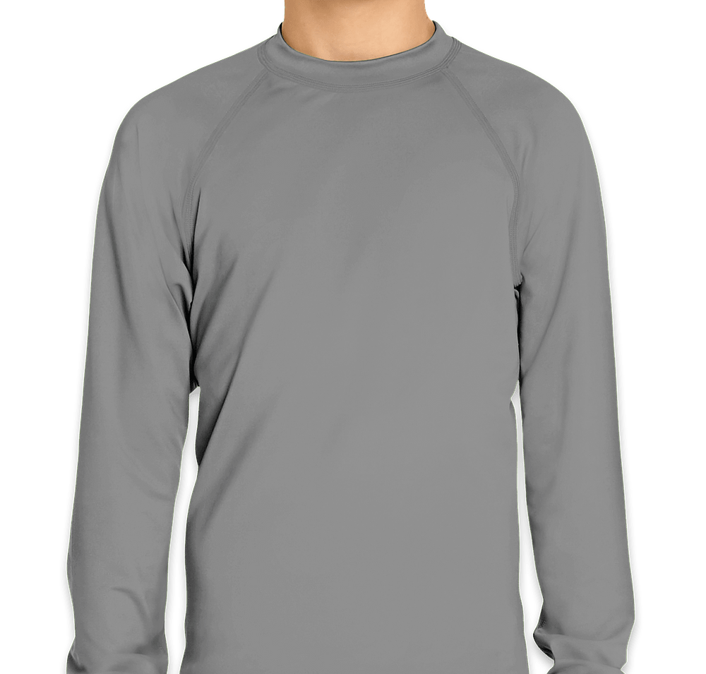 Wet Effect Youth Long Sleeve Rash Guard Shirt-default