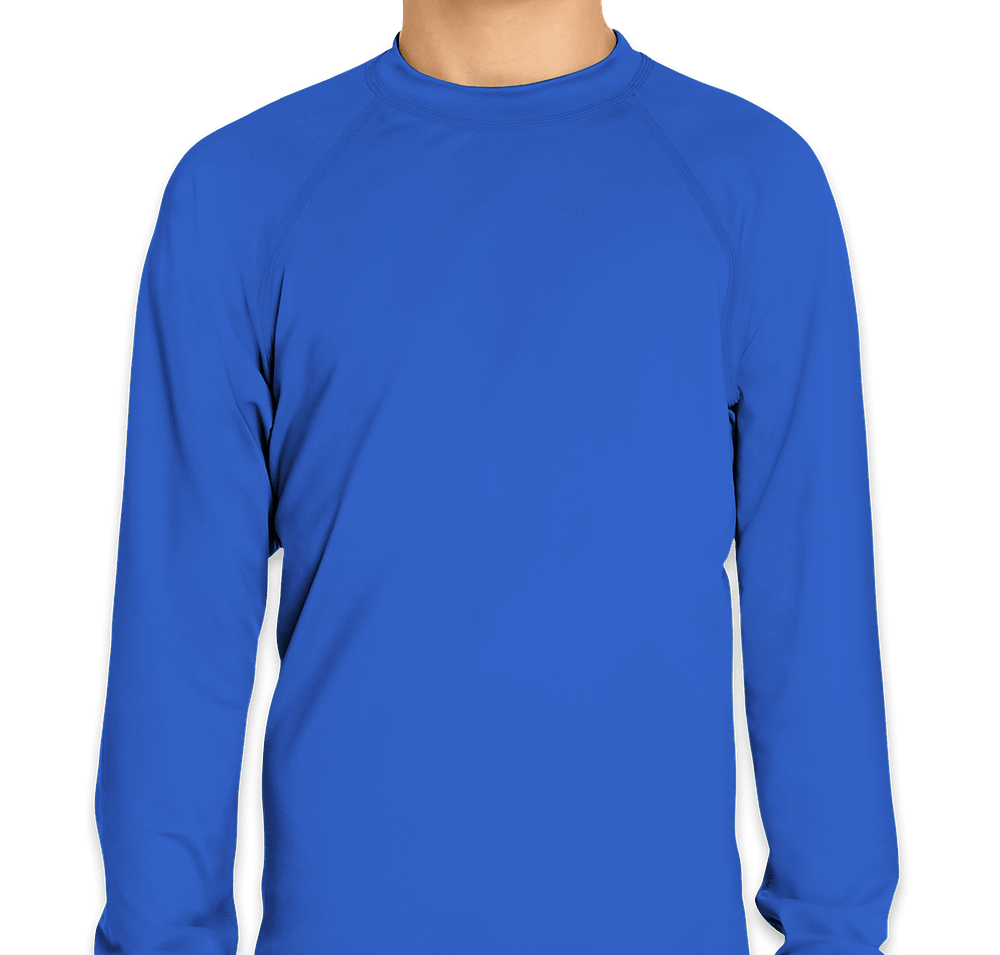 Wet Effect Youth Long Sleeve Rash Guard Shirt-default