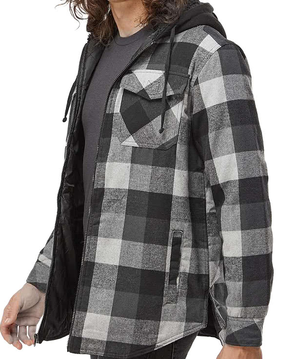 Burnside Flannel Sherpa-Lined Hooded Jacket