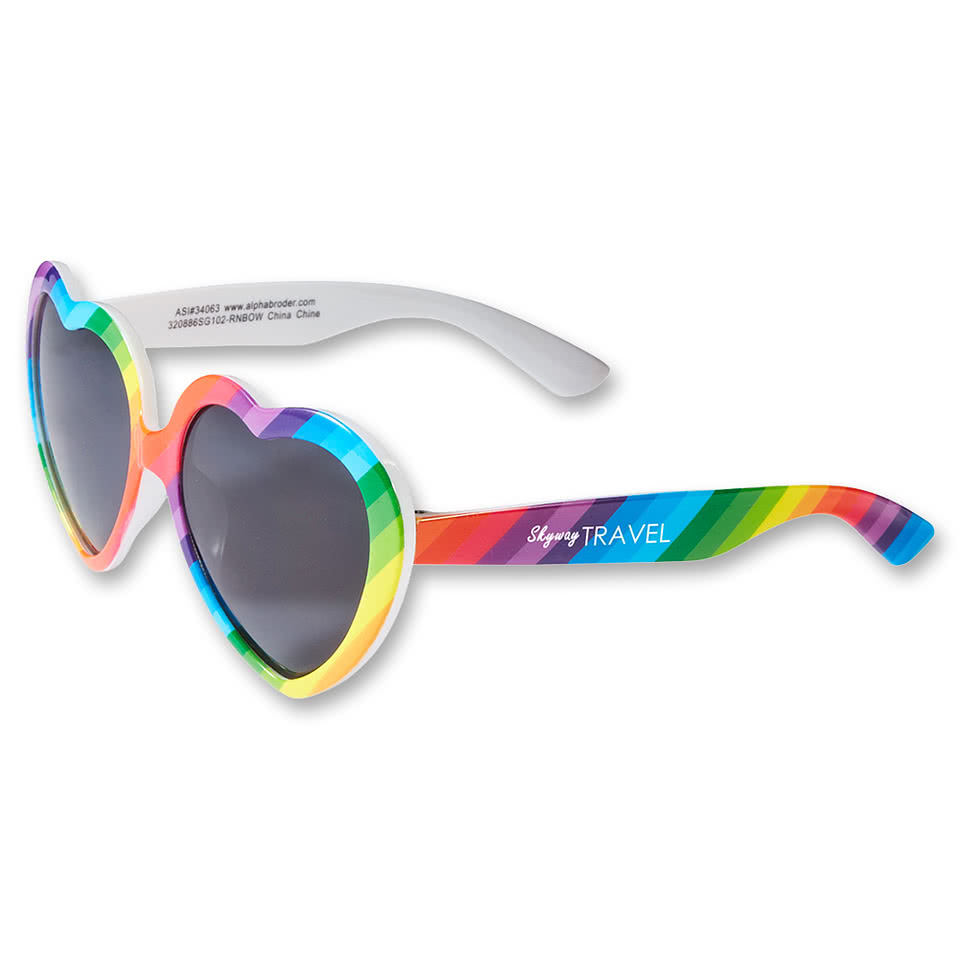 Rainbow Pride Heart Sunglasses