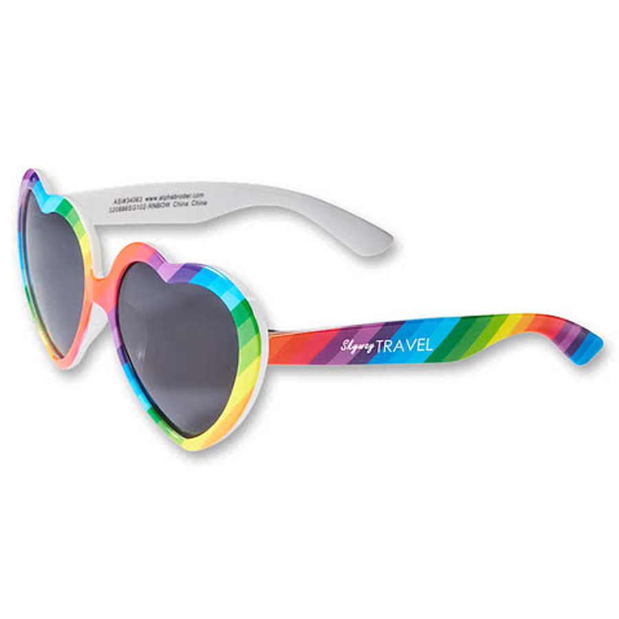 Rainbow Pride Heart Sunglasses in Rainbow