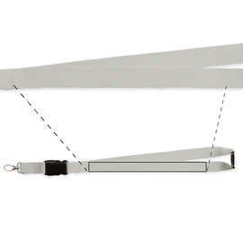 Breakaway Lanyard with Metal Swivel Hook - Color: Gray