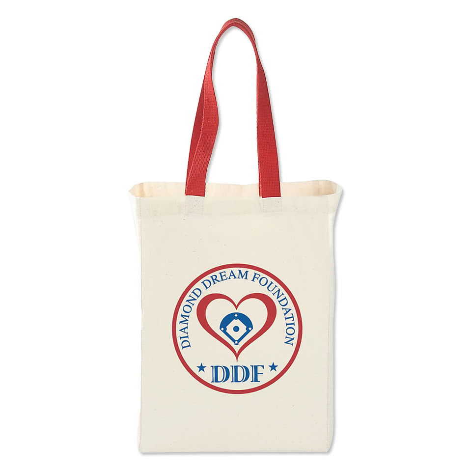Full Color Nebraska Medium Cotton Canvas Grocery Tote Bag