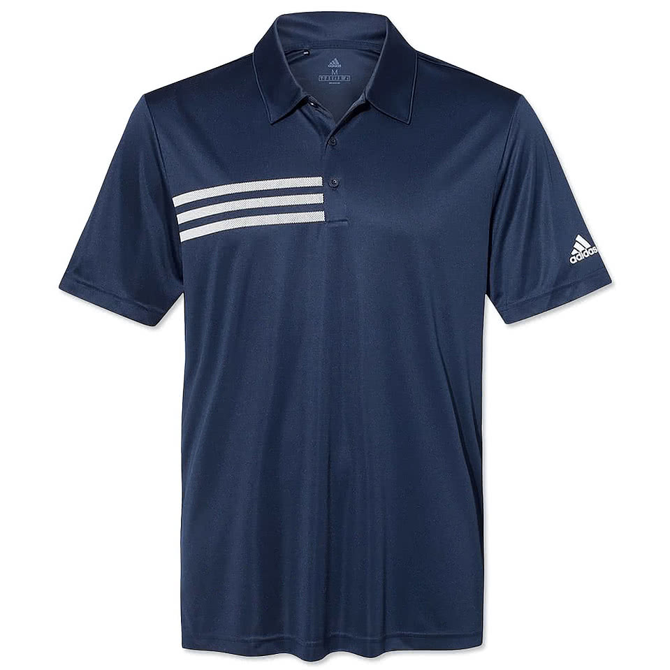Adidas 3-Stripes UPF 50+ Performance Polo - Printed
