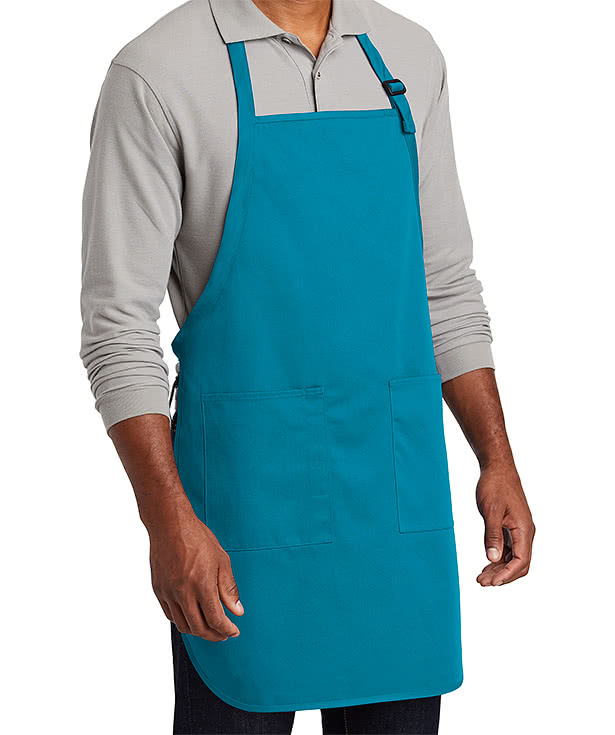 Port Authority Two-Pocket Full Length Apron - Embroidered
