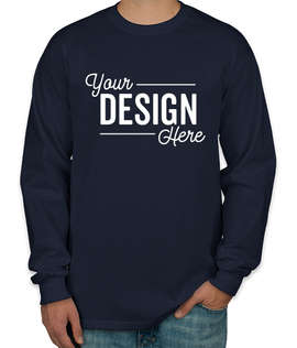 Canada - Gildan Ultra Cotton Long Sleeve T-shirt - Color: Navy
