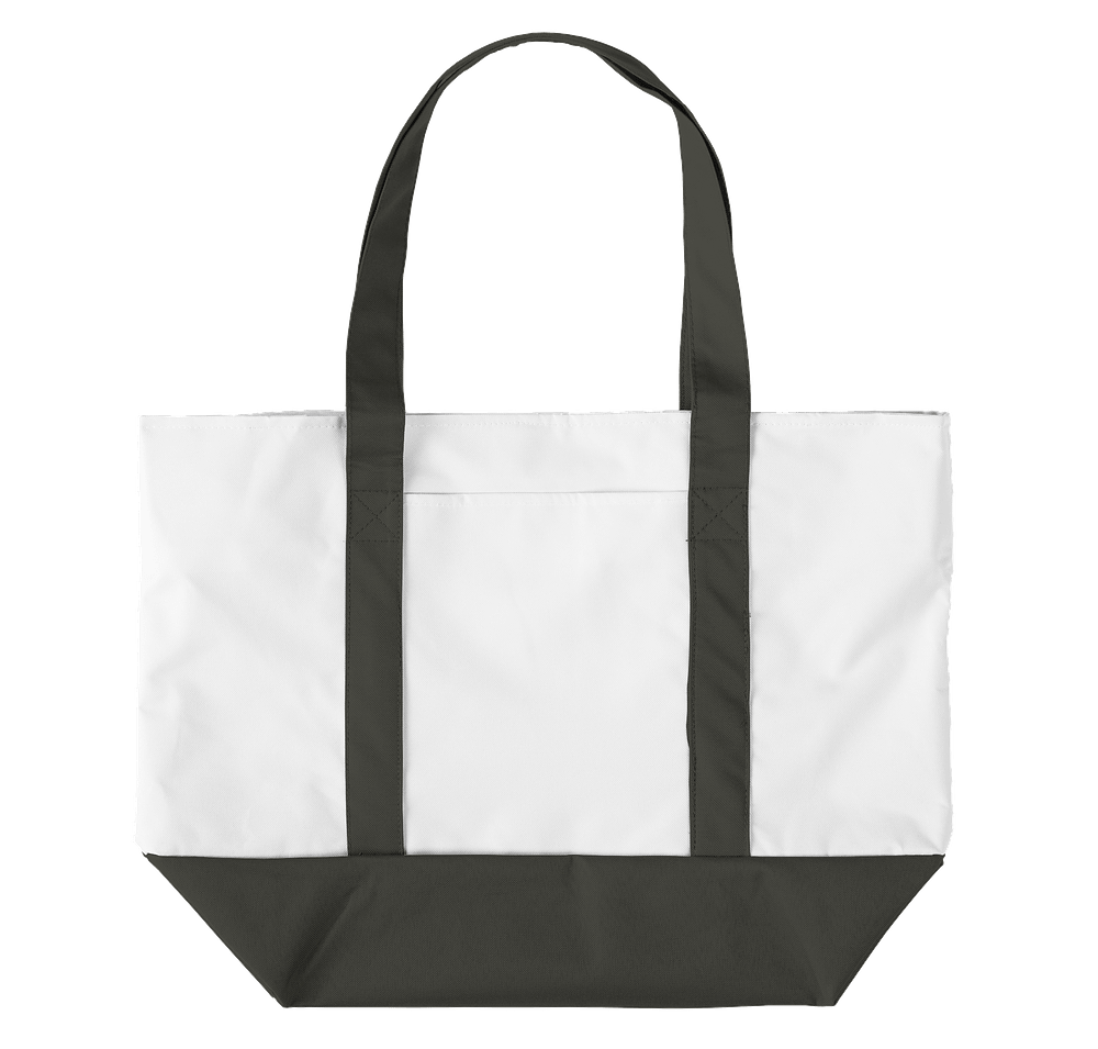 Embroidered Large Poly Zippered Tote Bag-default