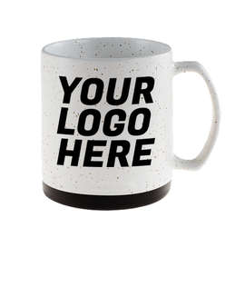 20 oz. Darien Ceramic Speckled Mug - Color: White