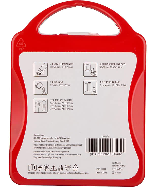 21-Piece First Aid Kit with Recycled Case