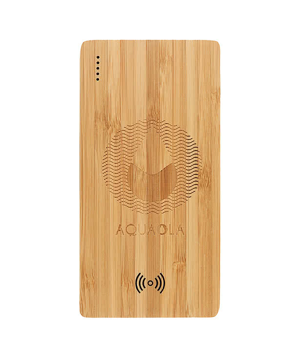 Laser Engraved Plank 5,000 mAh Bamboo Portable Wireless Power Bank