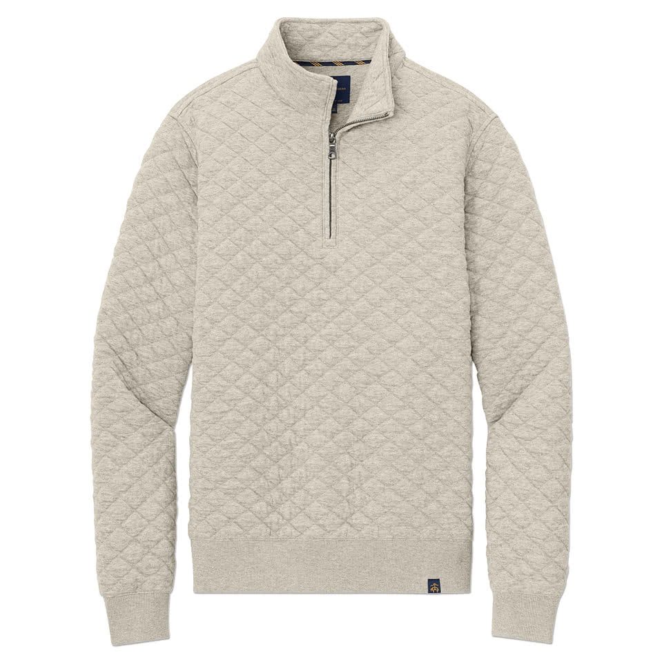 Custom Brooks Brothers Diamond Quilt Quarter Zip Sweatshirt