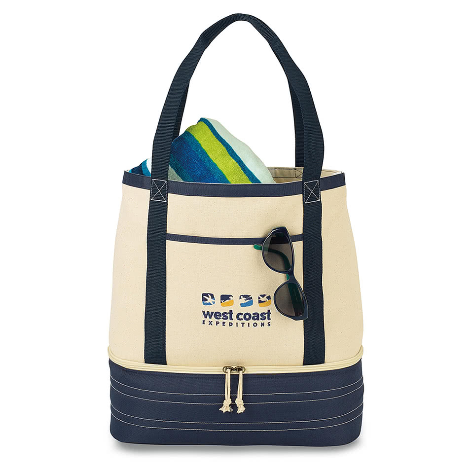 Coastal Cotton Insulated 10 Can Tote Bag