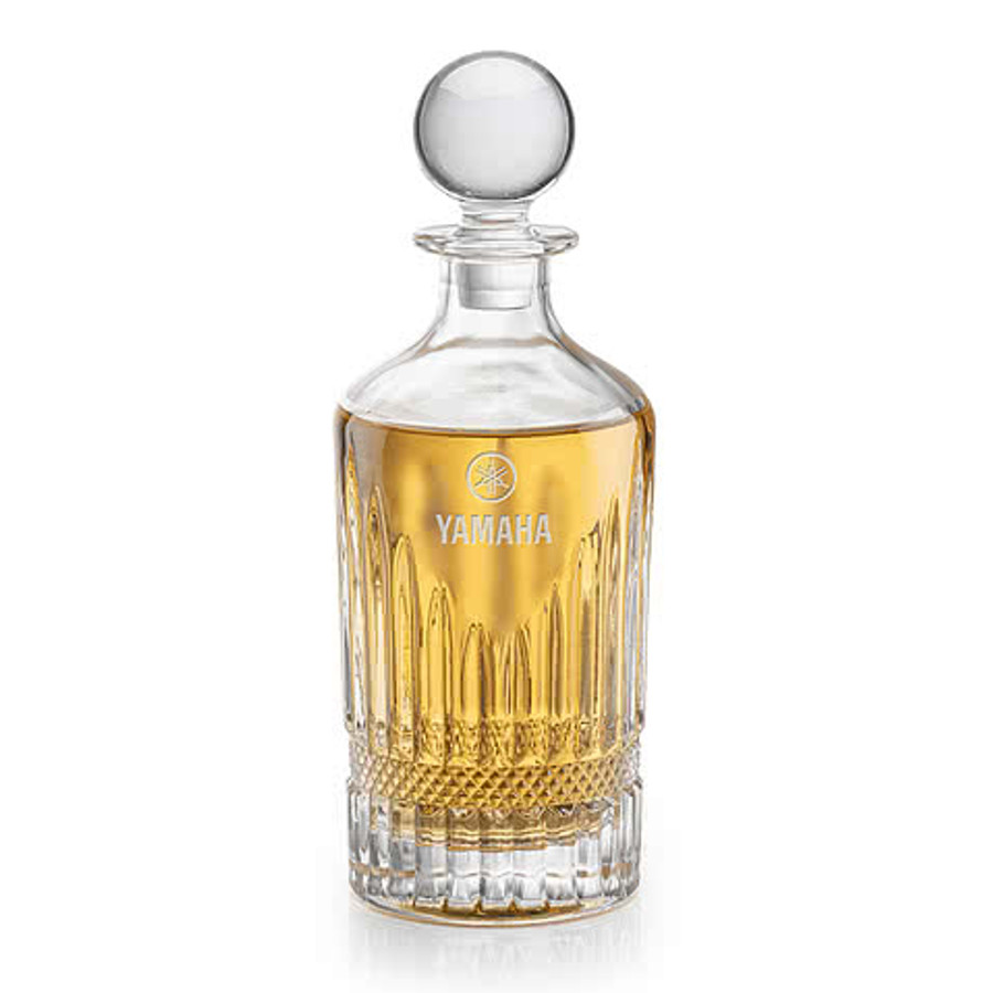 Laser Etched 28 oz. Hathaway Decanter with Lid in Clear