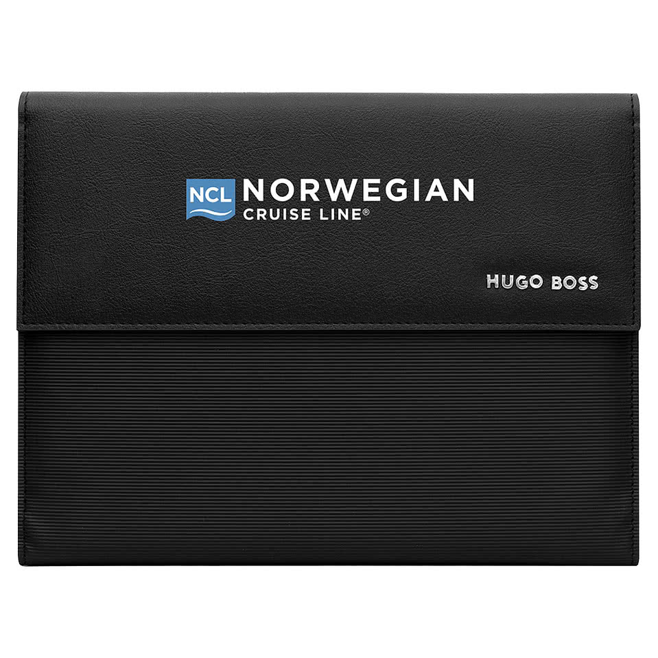 Hugo Boss Pinstripe A5 Padfolio