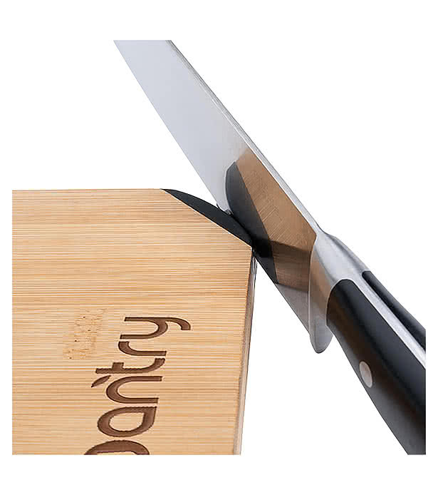 Bamboo Cutting Board w/Knife Sharpener