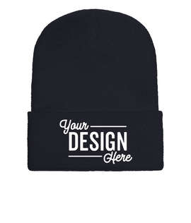 Yupoong Solid Cuff Beanie - Color: Navy