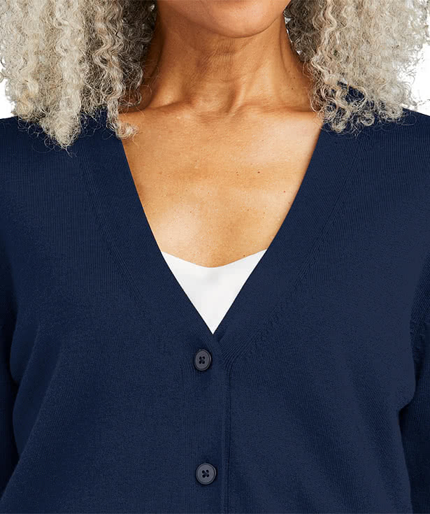 Brooks Brothers Women’s Cotton Stretch Button-Front Cardigan