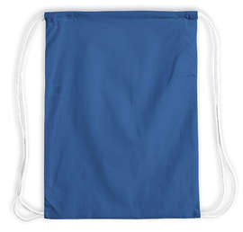 Lightweight 100% Cotton Drawstring Bag - Color: Royal