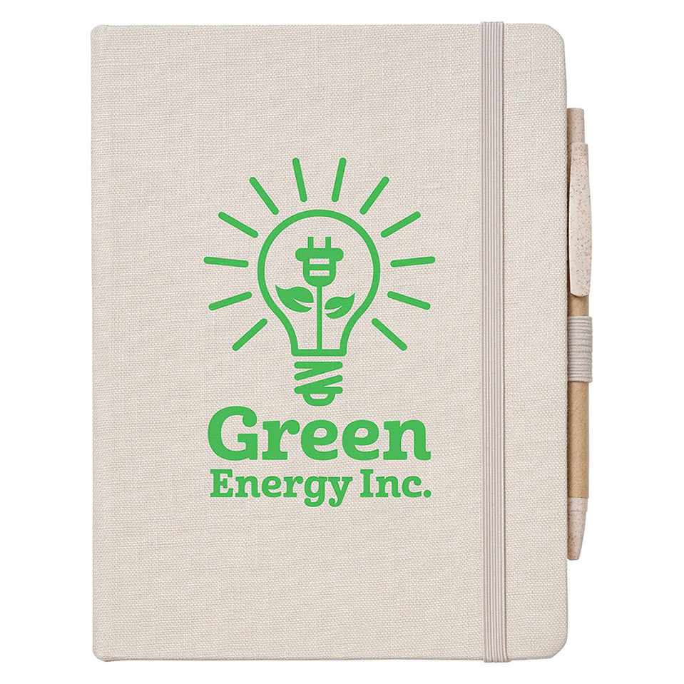 Econscious Hemp Hard Cover Notebook with Pen