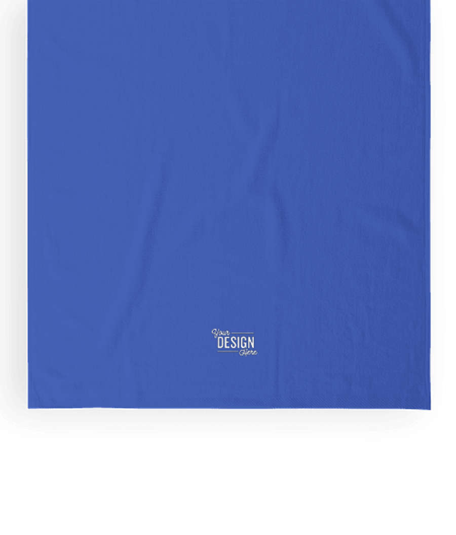 Midweight Embroidered Beach Towel in Royal Blue