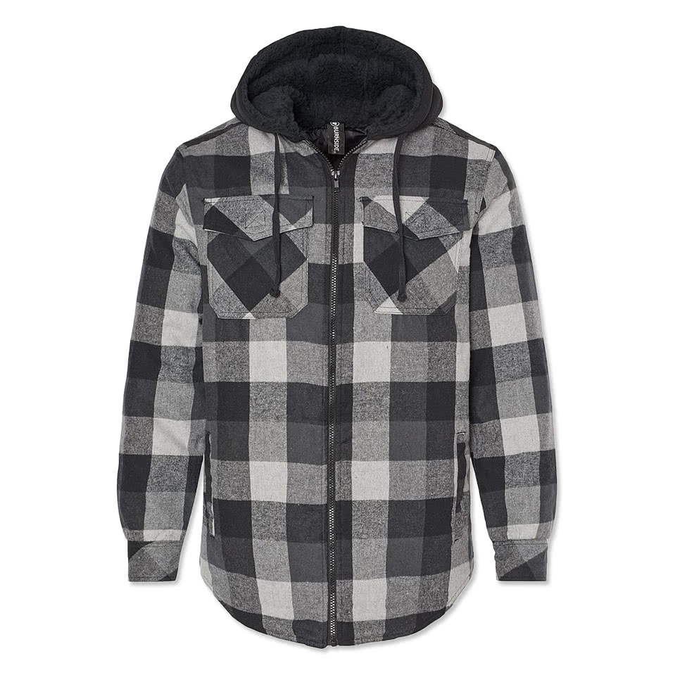 Burnside Flannel Sherpa-Lined Hooded Jacket