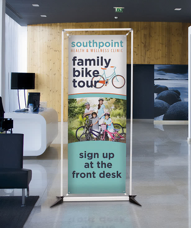 Full Color 41" x 82" FrameWorx Single-Sided Banner Display Kit