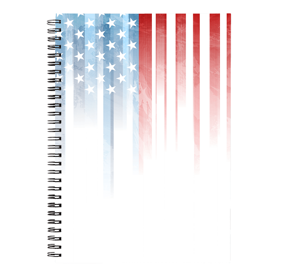 American Flag JournalBooks ® Spiral Notebook-default