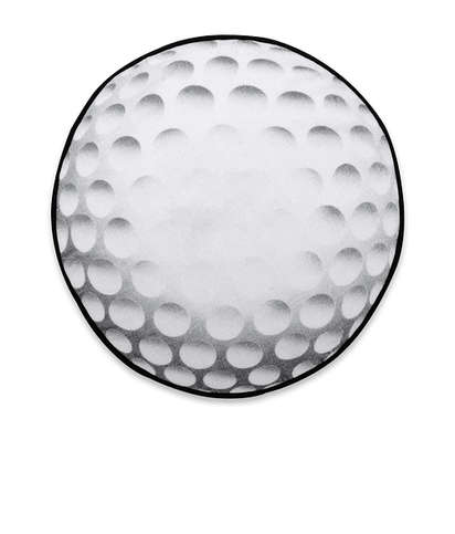 Golf Ball Shaped 100% Cotton Velour Towel - White