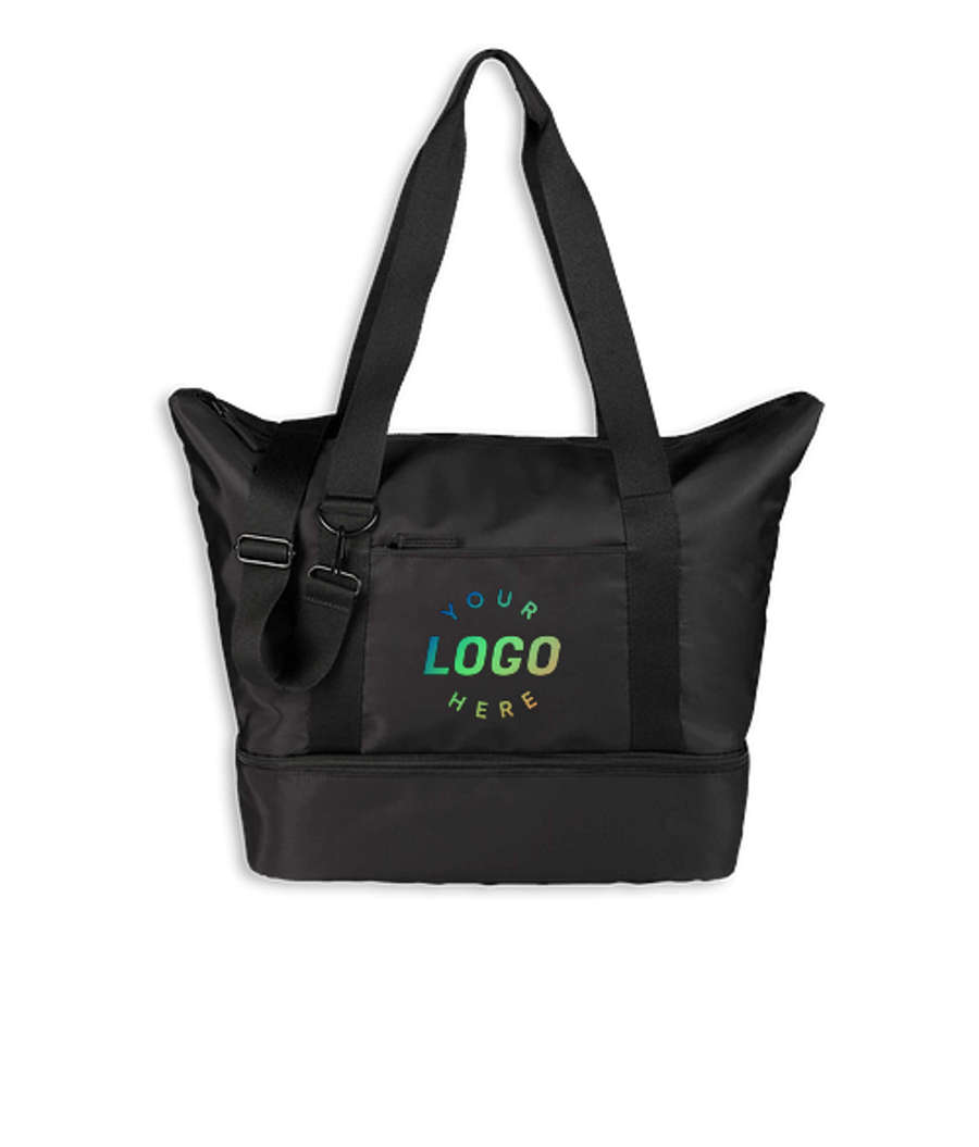 Daybreak Recycled 15" Computer Travel Tote Bag in Black