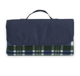 Roll-Up Picnic Blanket - Color: Navy / Green
