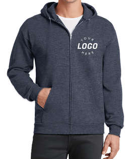 Port & Company Core Zip Hoodie - Color: Heather Navy