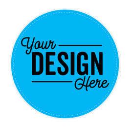 Social Distance 12" Circle Floor Decal - Color: Columbia Blue / White
