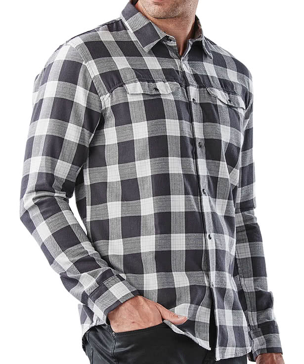 Stormtech Logan Snap Front Plaid Long Sleeve Shirt