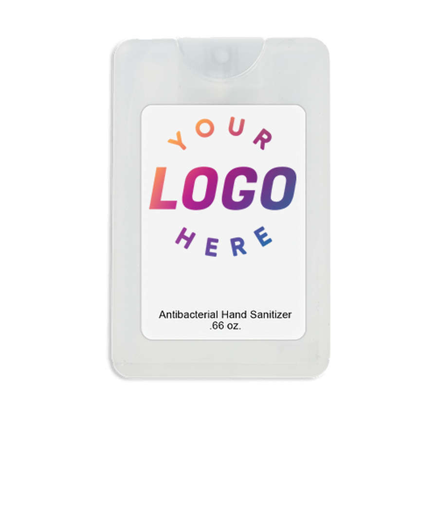 Full Color 0.66 oz. Card Shaped Hand Sanitizer in Frost Clear
