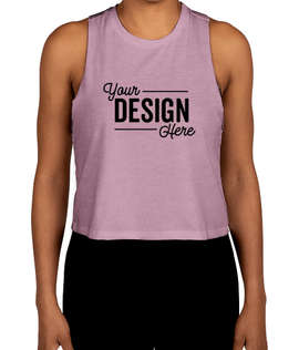 Bella + Canvas Women's Racerback Crop Tank Top - Color: Heather Orchid