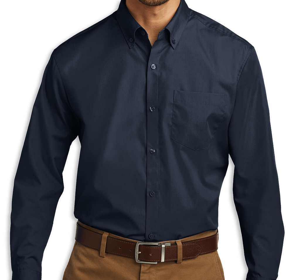 Port Authority Carefree Poplin Dress Shirt - Printed-default