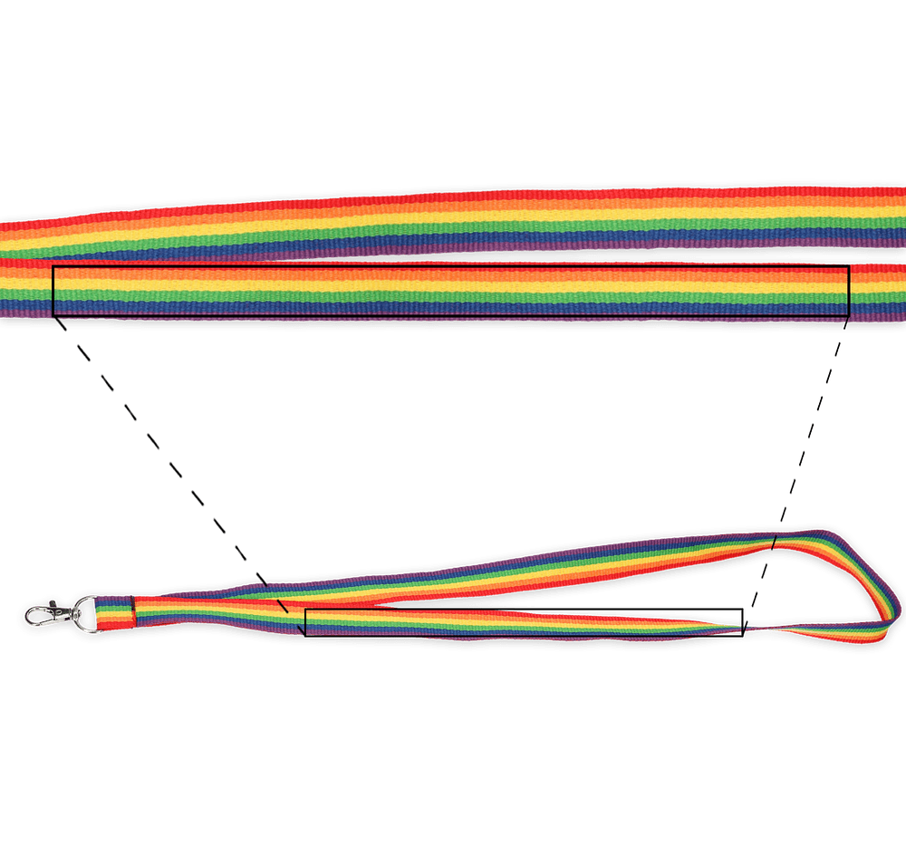 Recycled Polyester Rainbow Lanyard-default