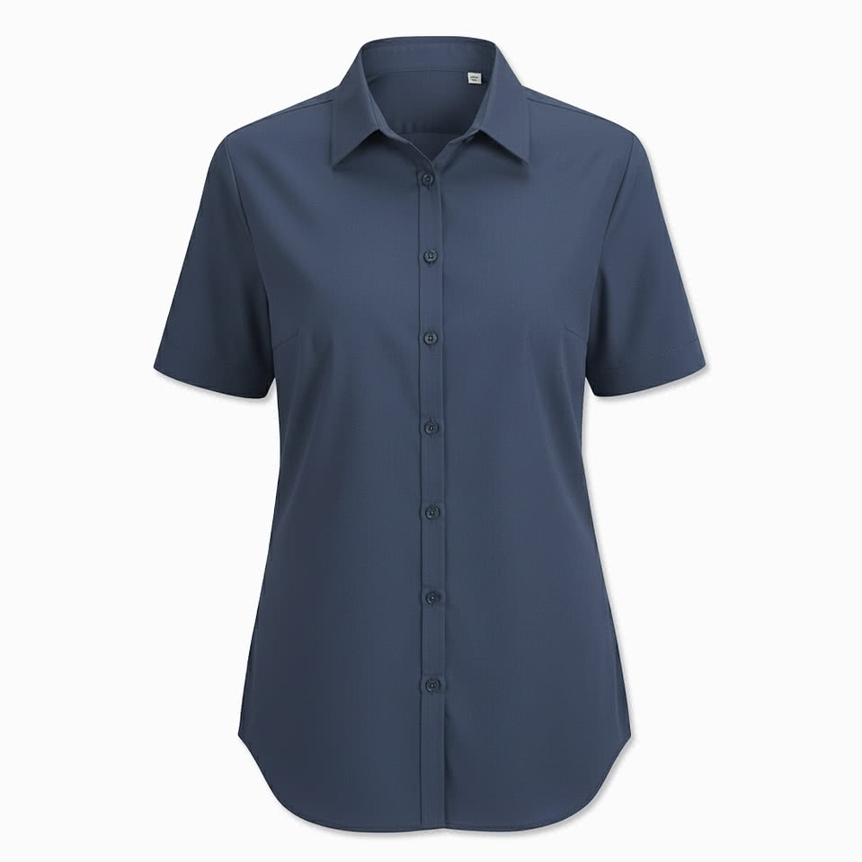 Edwards Women's Essential Wrinkle-Free Short Sleeve Dress Shirt