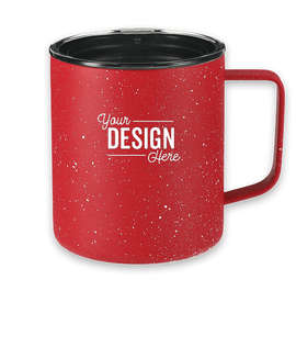 14 oz. Speckled Copper Vacuum Insulated Camper Mug - Color: Red