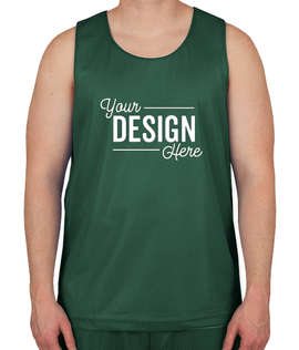 Sport-Tek Mesh Reversible Tank - Color: Forest Green / White